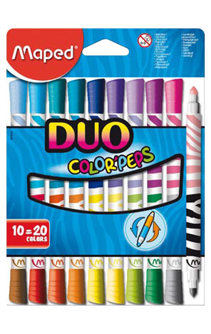 Flomasteri školski 10 boja Maped Color peps duo