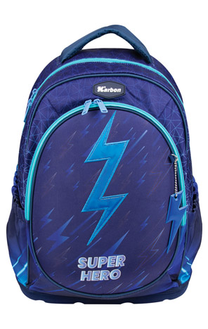 Ruksak školski ergonomski Super Hero Karbon