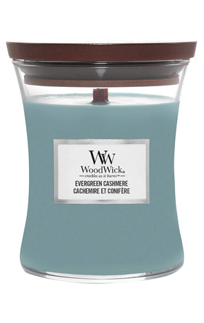Svijeća mini Evergreen Cashmere Woodwick