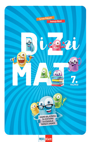 DiZzi MAT 7, radna bilježnica za sustavno rješavanje domaće zadaće za sedmi raz