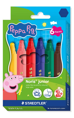 Flomaster školski 6 boja jumbo Noris Junior Peppa Pig Staedtler