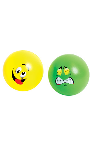 Loptica antistres fi-6cm Smiley Brunnen 5 motiva, 5 boja