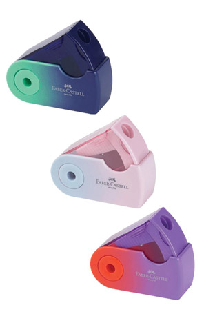 Šiljilo s pvc kutijom 1 rupa Sleeve Mini Flow Faber Castell sort