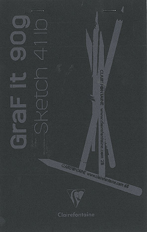 Blok A5 čisti graf it 90gr crni za suhu tehniku Clairefontaine