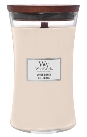Svijeća large white honey Woodwick