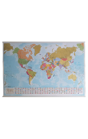 Karta svijeta (politička) zidna