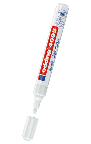 Marker kreda za staklo 2-3mm Edding bijeli