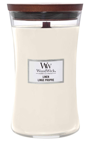 Svijeća large Linen Woodwick