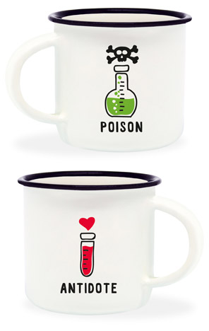 Šalica 2 komada x 50 ml Poison Legami