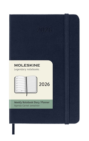 Planer tjedni 2026 9x14 tvrde korice Moleskine plavi