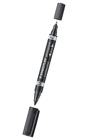 Marker permanentni duo Lumocolor Staedtler crni