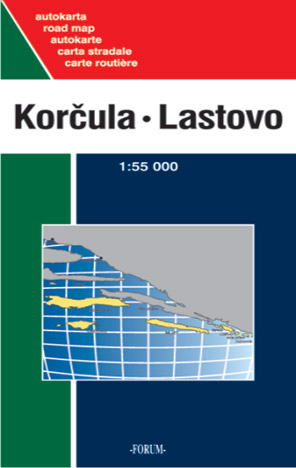 Auto karta: Korčula, Lastovo, Mljet, Šipan, Lopud, Koločep