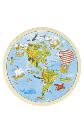 Puzzle drvene put oko svijeta Goki