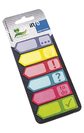 Zastavica 18 x 55mm strelice sa znakom Global notes sort boja