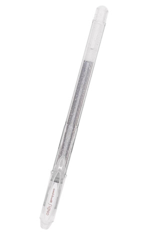 Roler 1,0mm Signo Um Uni Mitsubishi srebrni