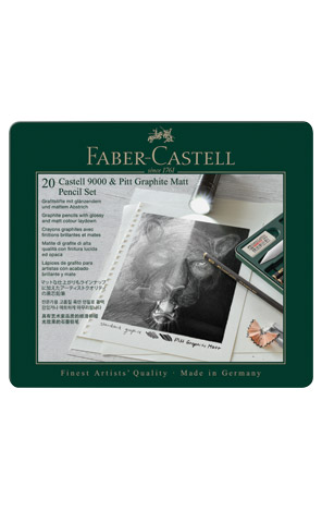 Grafitne olovke set 20 komada Pitt graphite matt & Castell 9000 Faber Castell
