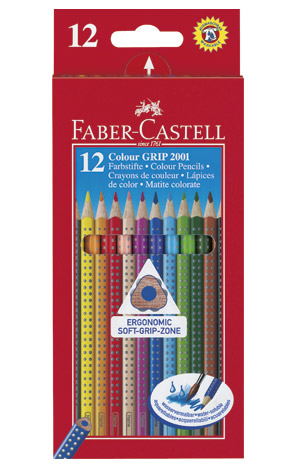 Boje drvene 12 boja Grip 2001 Faber-Castell