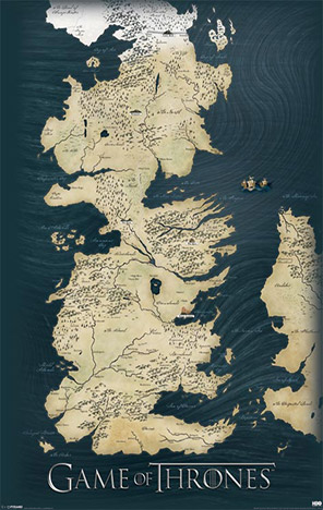 Poster Maxi 61cm x 91,5cm Game of Thrones (Map)
