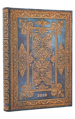 Planer dnevni 2026 13x18cm midi s gumicom Blue Luxe Paperblanks !!