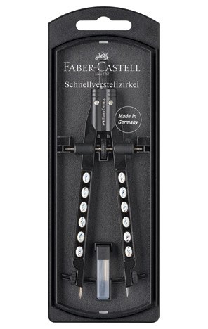 Šestar školski s preciznim podešavanjem Factory Faber Castell crni