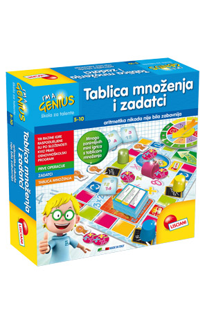 Društvena igra edukativna I am genius Talent school Tablica množenja i zadaci