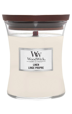 Svijeća medium Linen Woodwick