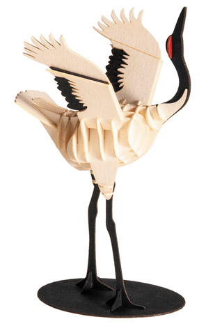 Model od papira 3D Ždral