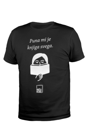 Majica Hoću Knjigu Puna mi je knjiga svega L