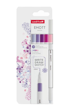 Flomasteri set 5 kom 0,4mm Emott Floral Uni Mitsubishi