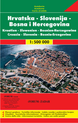 Auto karta: Hrvatska, Slovenija i BiH