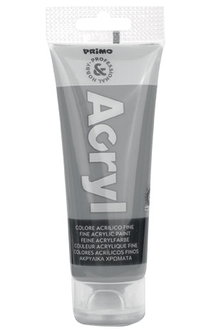Boja akrilna 75ml pvc tuba srebrna