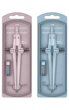 Šestar s preciznim podešavanjem+mine Stream Faber Castell sky blue