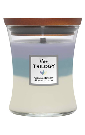 Svijeća medium trilogy calming retreat Woodwick
