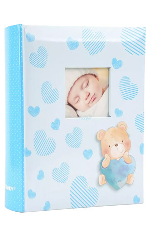 Album za slike 300 fotografija 10x15cm Darli Baby plavi
