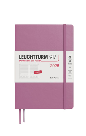 Planer dnevni 2026 A5 tvrdi uvez Leuchtturm1917 Dusty Rose