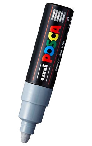 Marker Uni Posca pc-7m sivi