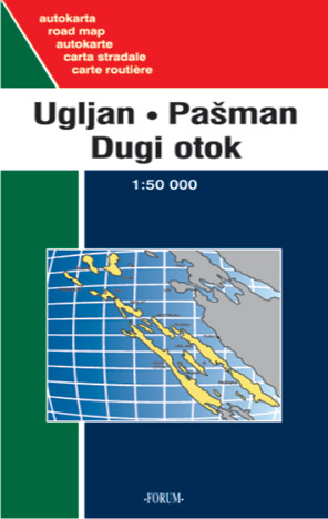 Auto karta: Ugljan, Pašman, Dugi otok, Silba, Olib, Ist, Molat, Iž, Rava, Sestru