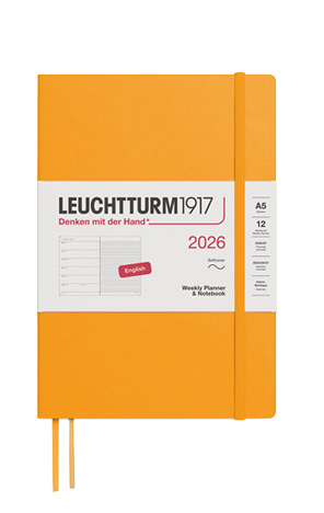 Planer tjedni i bilježnica 2026 A5 meki uvez Leuchtturm1917 Rising Sun
