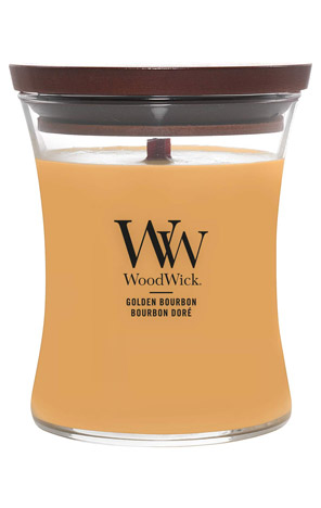 Svijeća medium Golden bourbon Woodwick