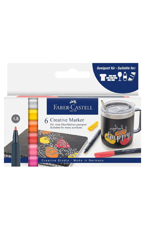 Marker permanentni 1-2mm 6 komada Summer Breeze Faber Castell