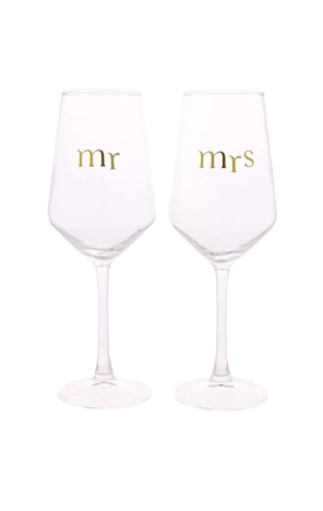 Čaša na stalku set 2 komada Mr & Mrs