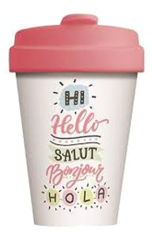 Šalica bambus 400ml Hello
